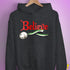 Believe Aromantic Pride Jingle Bell Hoodie - Dark Grey Heather